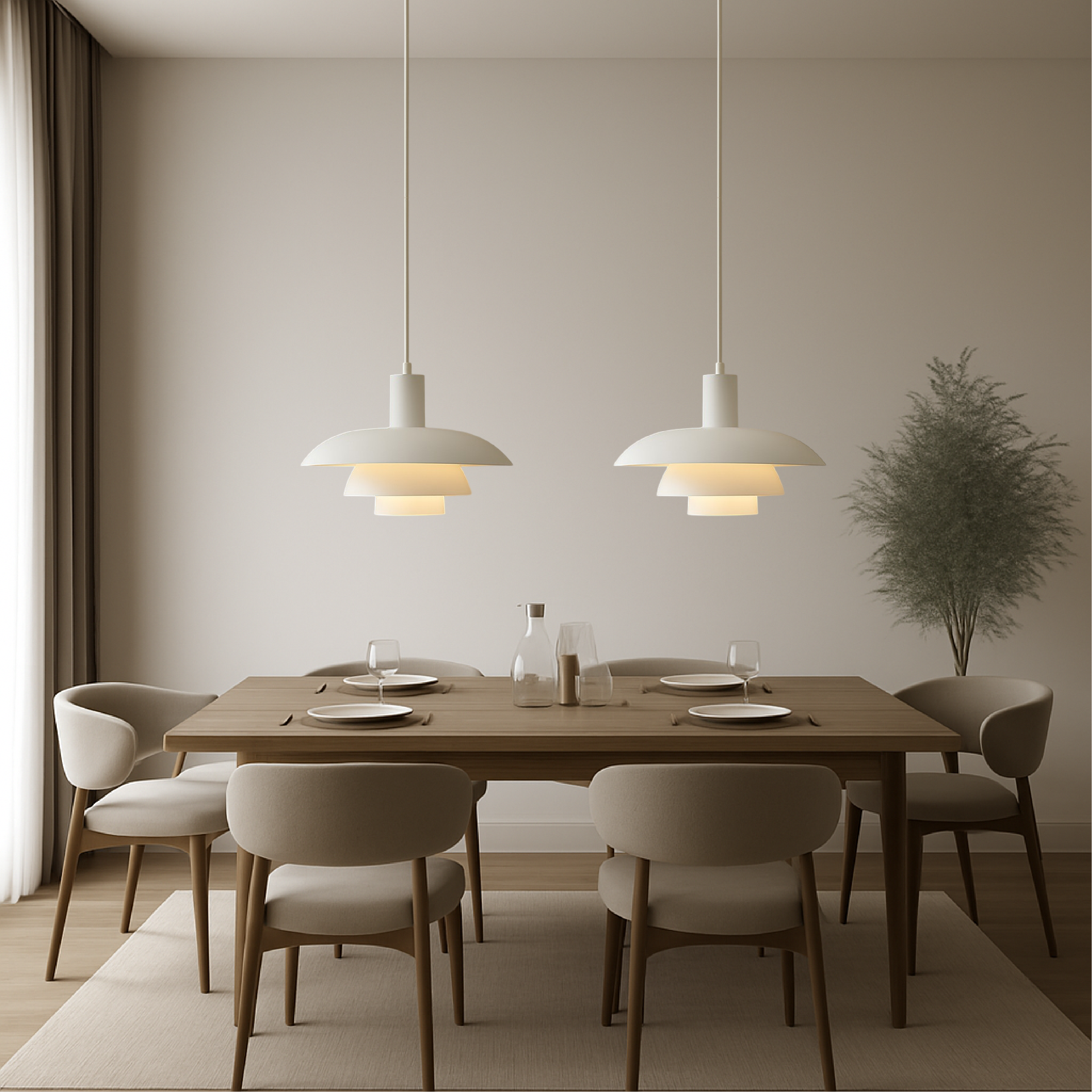 Pendant Light – Scandinavian Danish Style LED Hanging Lamp