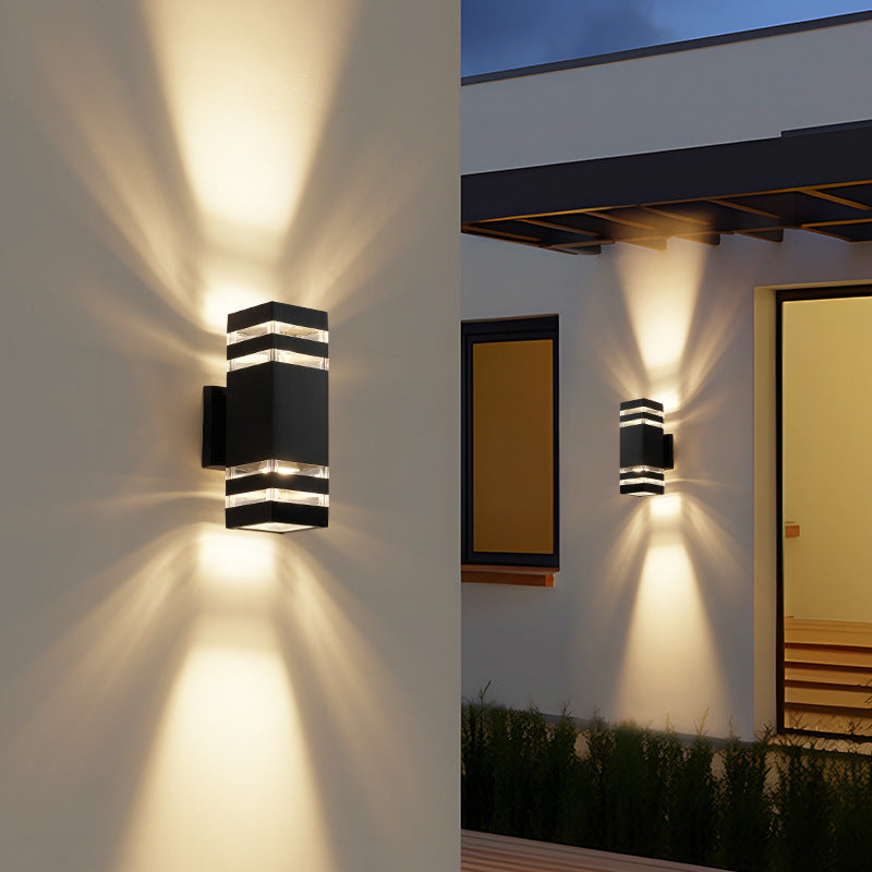 Wall Light Outdoor 2-Way LED Exterior Wall Lamp Black
