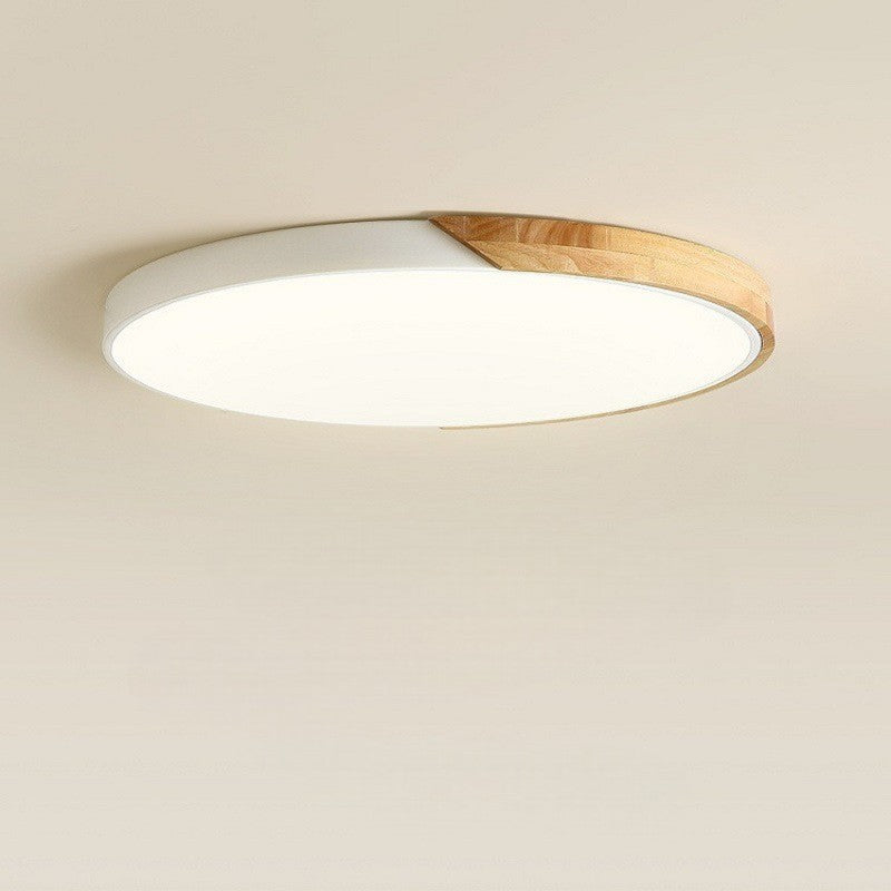 Ceiling Light -  Wooden Nordic LED Flush Mount Lamp